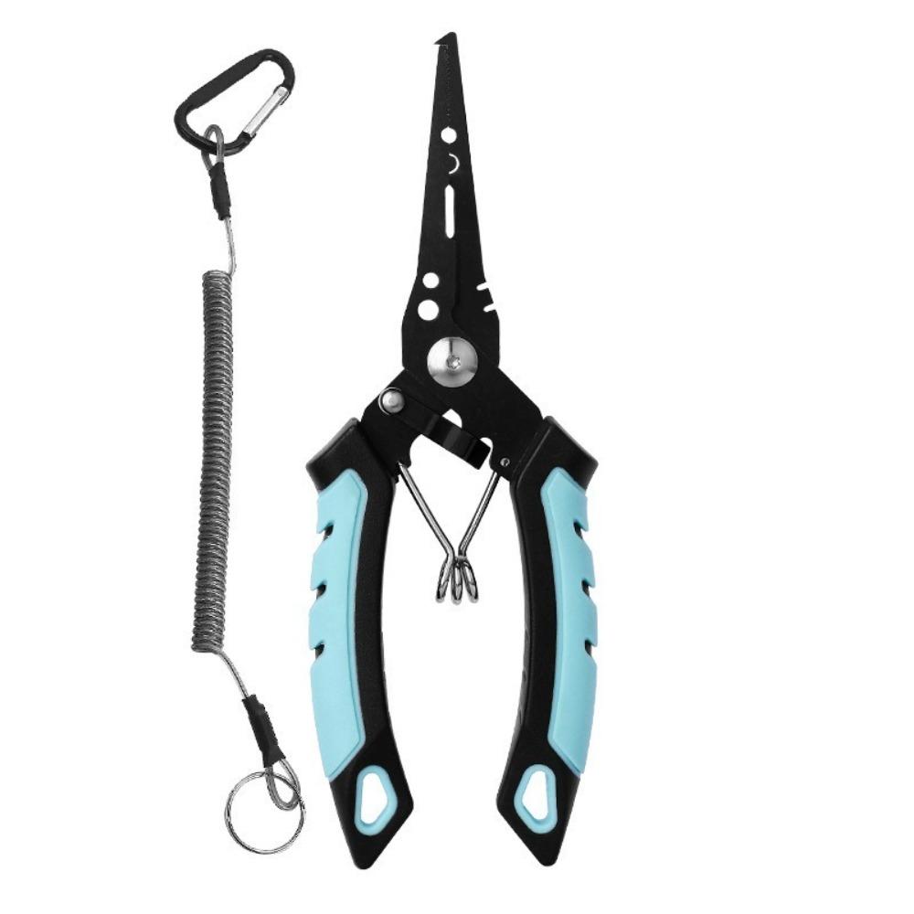 Straight Mouth Fish Control Pliers Stainless Steel Multi-functional Pliers Fishing Trip