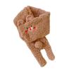 Korean Style Cute Blush Rabbit Plush Scarf: Women's Sweet, Warm, Thickened Lamb Wool Neck Warmer