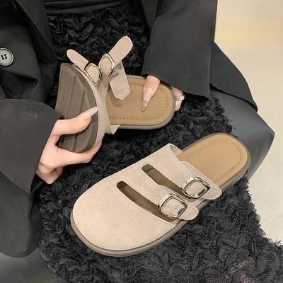 Римские тапочки Женские балетки Обувь на платформе Летние открытые пляжные шлепанцы 2024 Модные сандалии-слингбэки для ходьбы Mujer Слайды