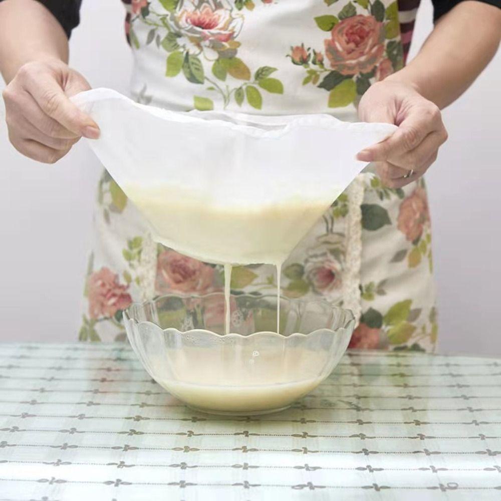 Oval Soy Milk Filter Bag Bowl Shape Yogurt Filter Net Home Liquid Filter