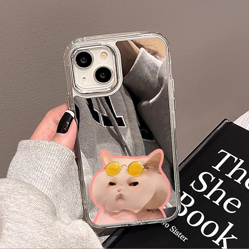 Mobile Phone Cases for iPhone 11 13 XR 15 Pro Max 12 14 Pro Max Case iPhone 16 XS Max Mirror Protective Case Mirror Exquisite Cartoon Waterproof