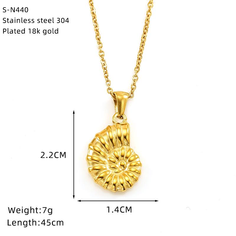 Simple Love Key Necklace Female Shell Starfish Necklace Trend Titanium Steel Collarbone Chain