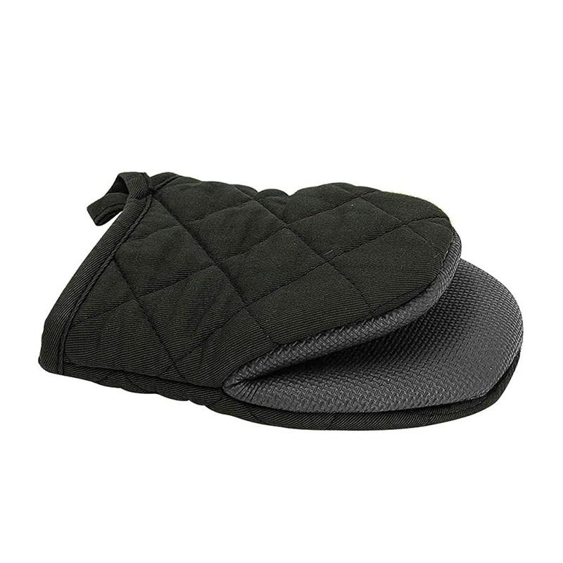 1/2 шт. кухонные короткие термостойкие прихватки, перчатки с нескользящей поверхностью и петлей для подвешивания для выпечки, барбекю, приготовления пищи