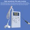 HRD-102 Digital Radio Mini LCD Display Portable Multifunctional Stereo FM Radio Receiver With Earphones for the Aged