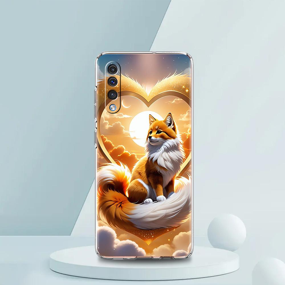 Милый Животный Лис Прозрачный Чехол для Телефона для Samsung Galaxy A16 A14 A12 A22 A24 A42 A03S A06 A50 A70 A20 A30 A40 Мягкий ТПУ Чехол