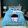 Astronaut Duvet Cover Set King Size Cartoon Astronaut Star Moon Pattern Bedding Set Microfiber Space Theme Full Twin Quilt Cover