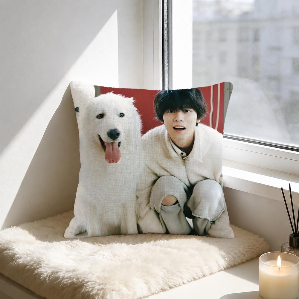 Actor Riku Hagiwara Cushion Cover Natural Linen Pillowcase Set AllinOne Decor for Sofa Bedroom Chair
