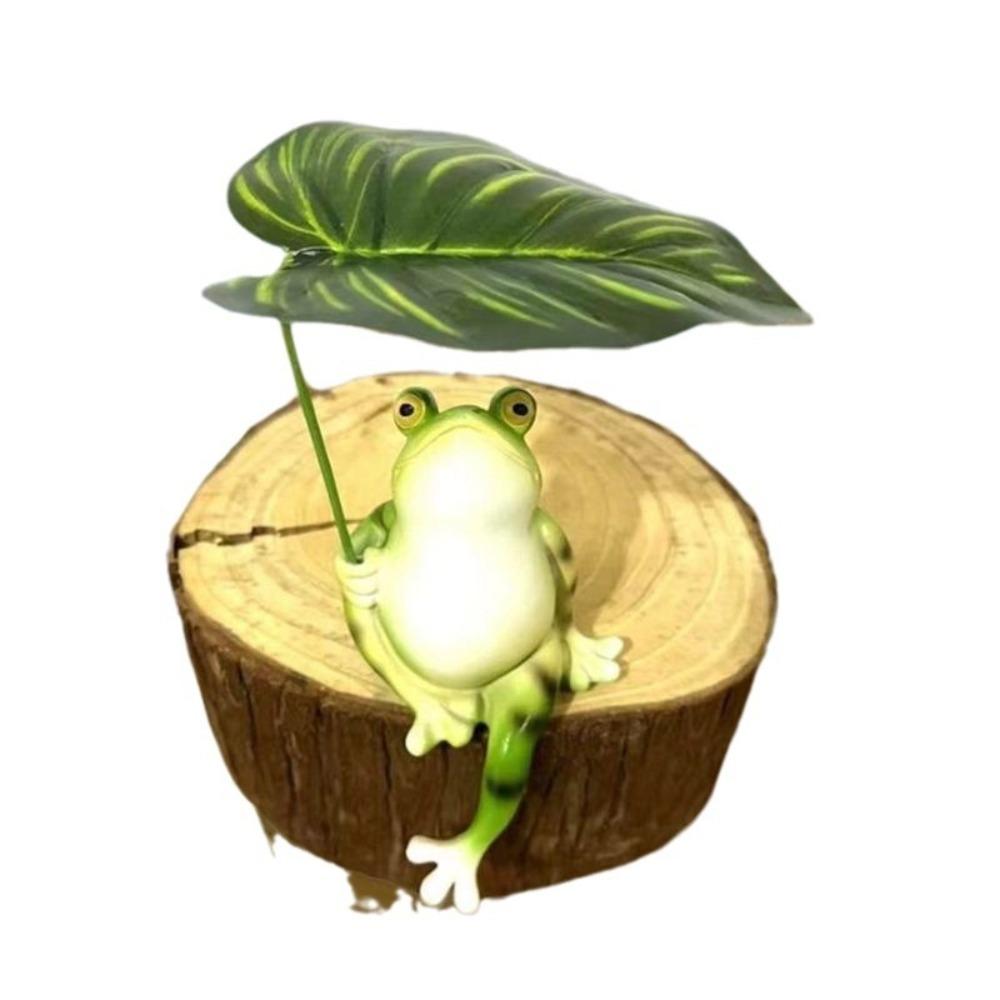 Creative Frog Figurine Resin Frog Ornament Decor Small Garden Frog Statue Fish Tank