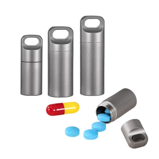 Коробка для таблеток из нержавеющей стали с силиконовым уплотнительным кольцом, водонепроницаемая, портативная, для путешествий на открытом воздухе, мини-таблетка, капсула, контейнер для хранения таблеток