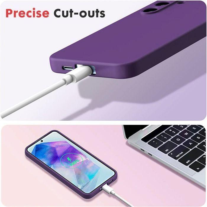 Case for Samsung Galaxy S25 - Soft Silicone Anti-Scratch - Dark Purple - BOOLING®