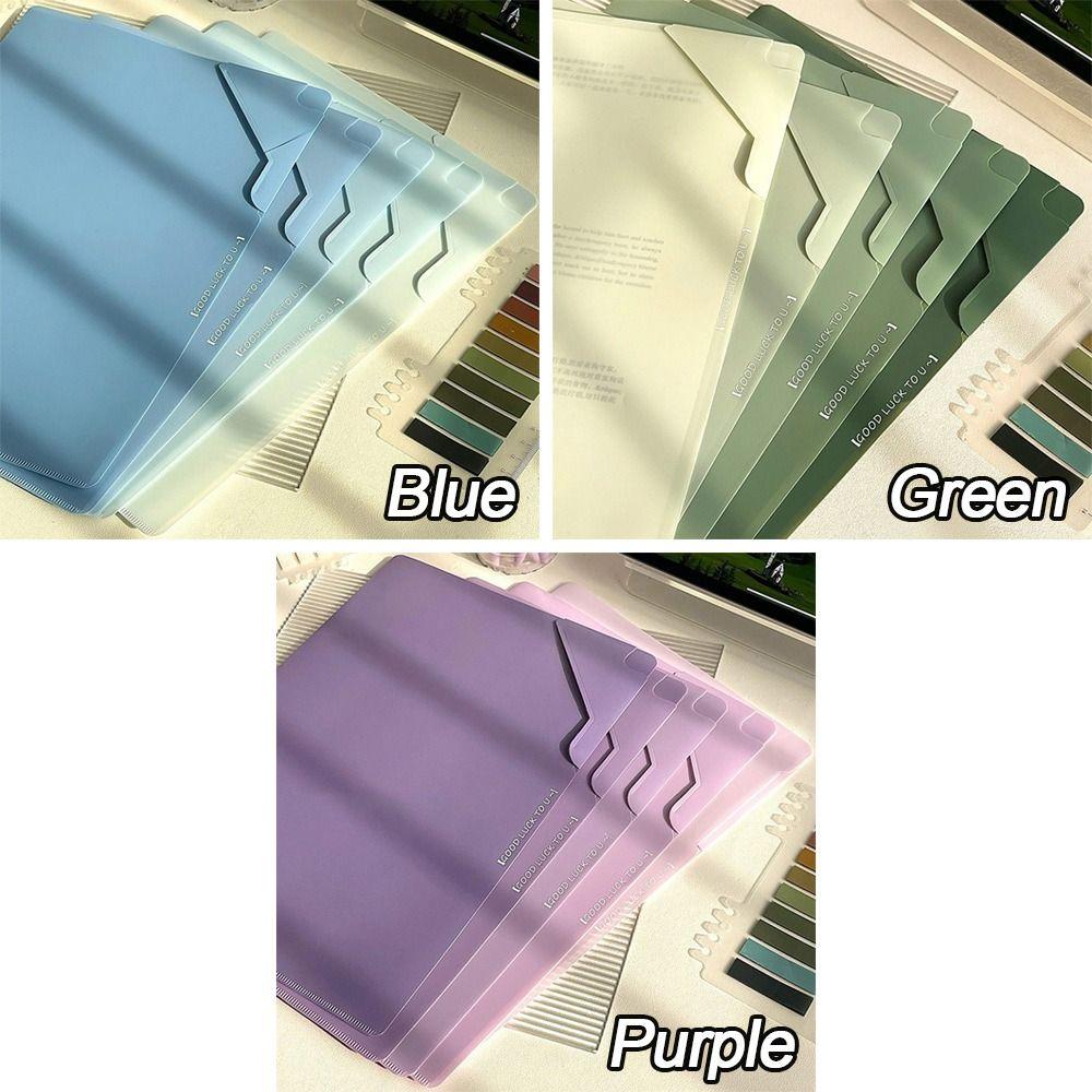 5pcs/set Waterproof File Folders Plastic File Organizer Creative Sorting Storage Bag Stationery