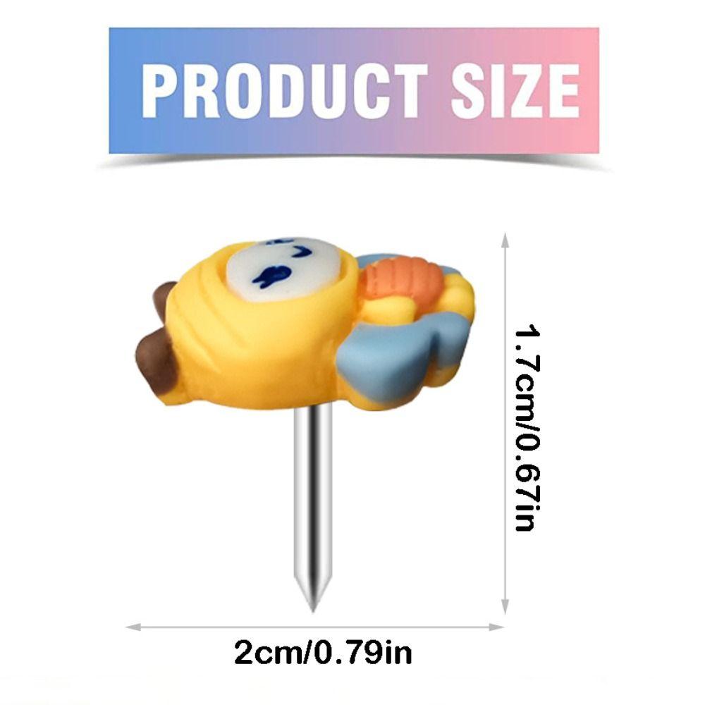 30Pcs Portable 3D Bee Flower Push Pins DIY Reusable Thumb Tacks Multifunctional Creative Board Thumbtack Office School Supplies