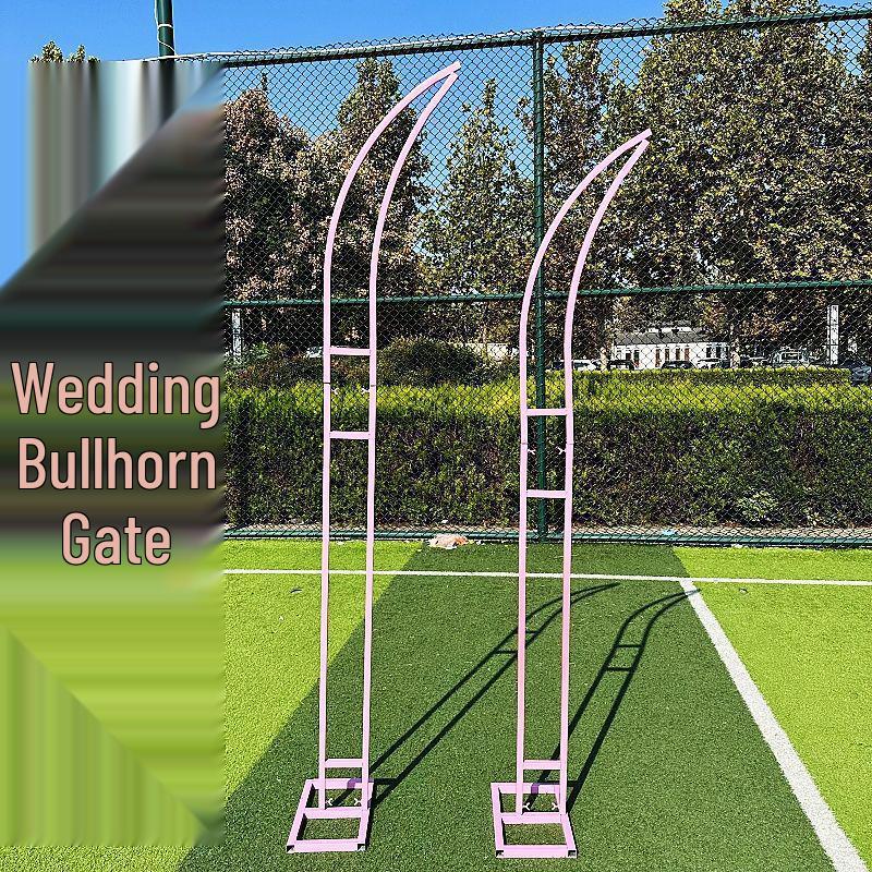 Свадебная арка из железа для улицы, подставка для цветов - Декорация входа на свадьбу, ворота "Бычий рог"