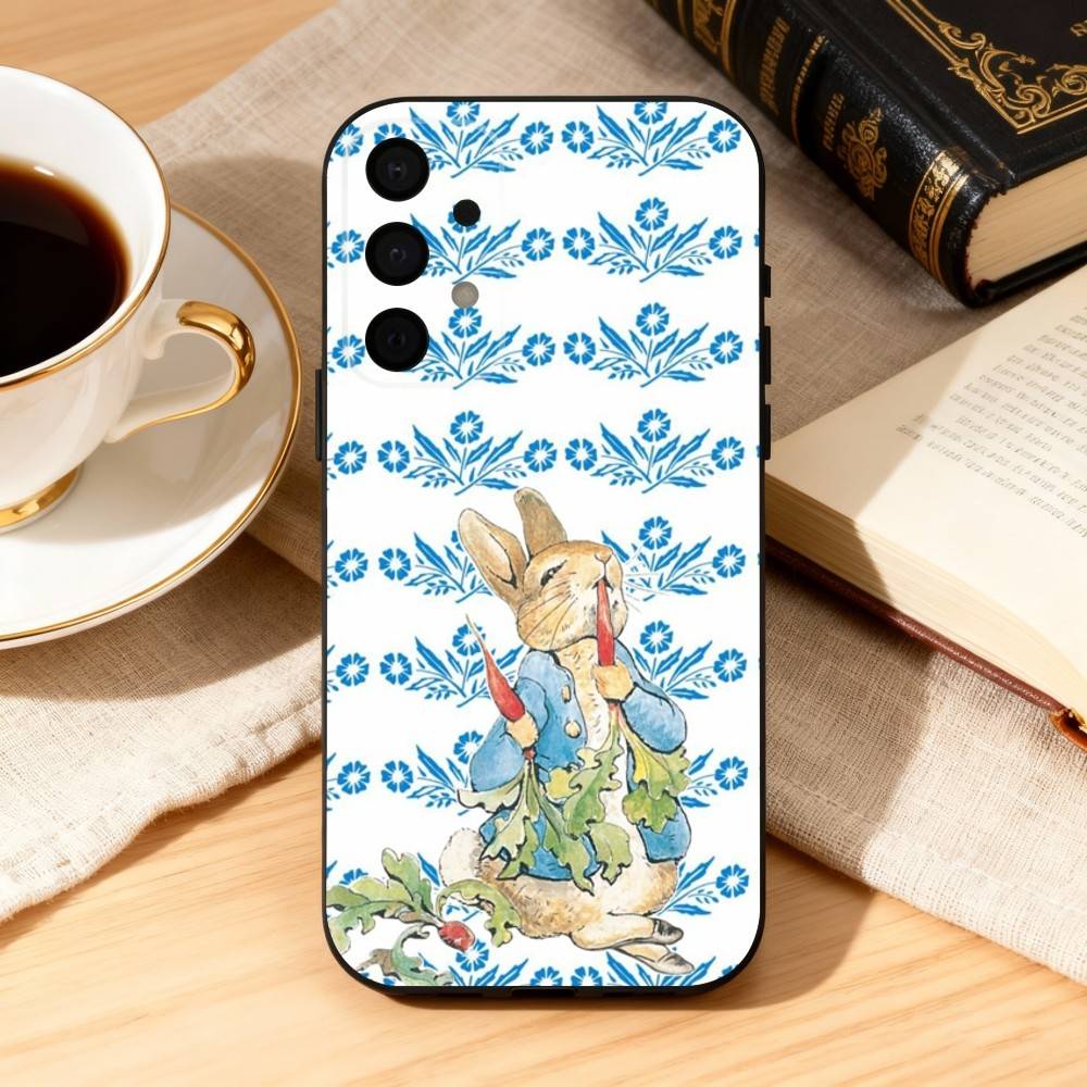 Милый Чехол-Телефон Для Samsung Galaxy A73,A72,A71,A70,A53,A52,A51 С Изображением Кролика Питера, Мягкий Силиконовый Черный Чехол