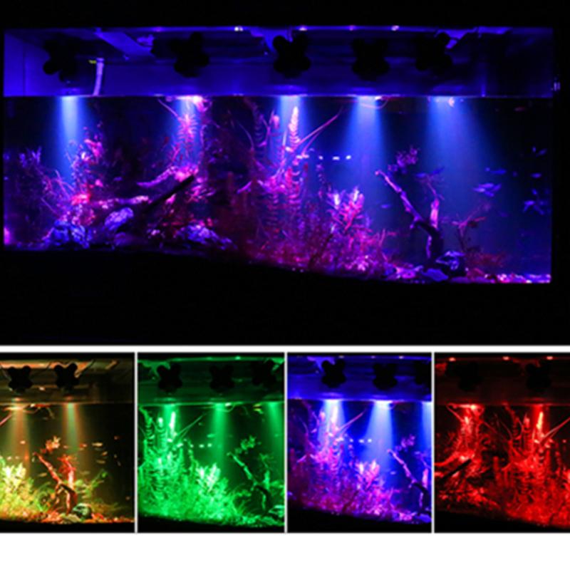 Waterproof Fishbowl  Light Aquarium Diving Spotlight With Suction Cup Remote Control 360 Degrees