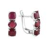 Silver Earrings with Natural Ruby 5.132ct (2068549)