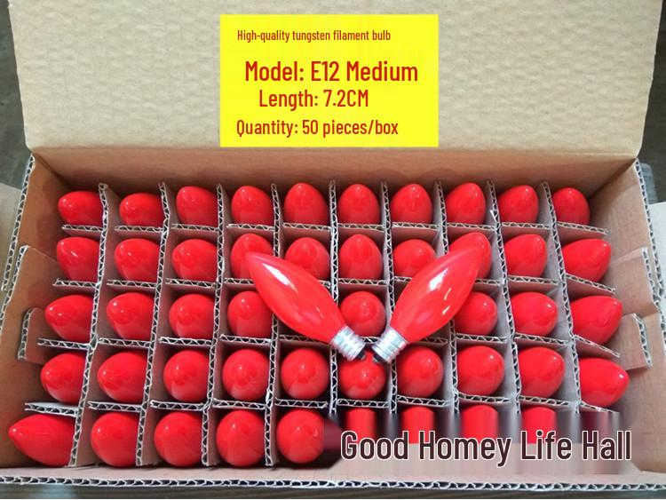 Buddha LED Bulbs: E12/E14 Small Red Grandparent Lamp, E27 Everlasting Lotus Niche Altar