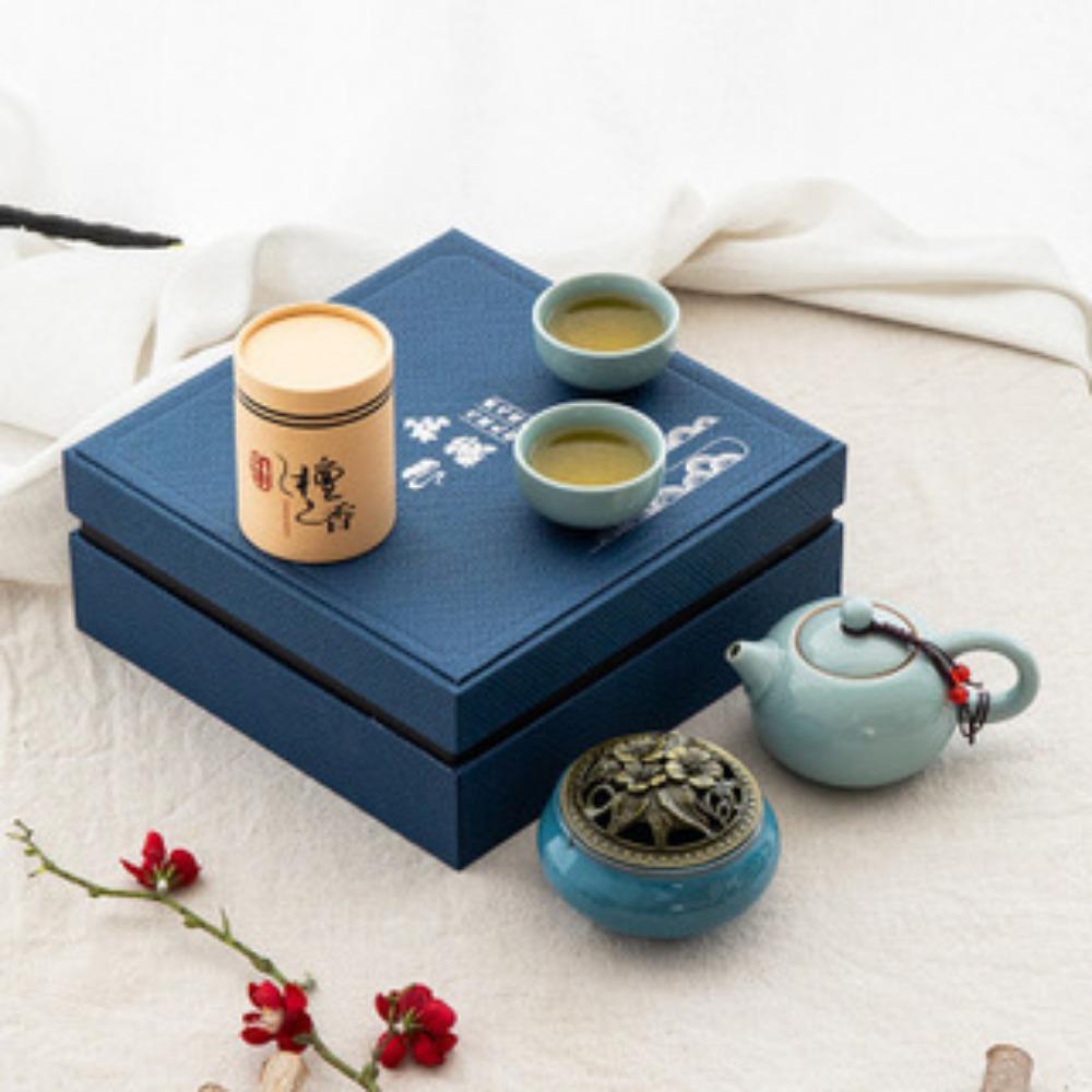 Набор для чая Кунг-фу из керамики печи Гэ Чао, Подарочная коробка к Празднику середины осени, Гуочао