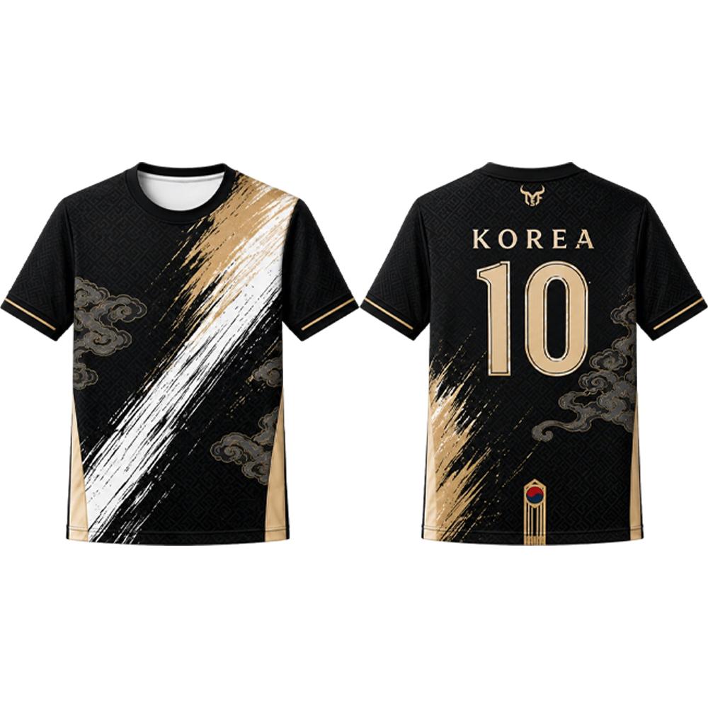 Korean Vintage Cloud Print Soccer Jersey Men's Breathable And Quick Dry Summer Outdoor Sports T-shirt Unisex O-neck Casual Top