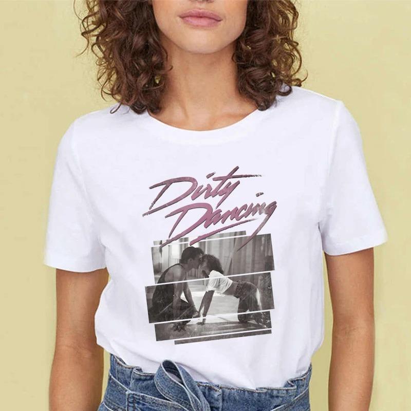 Dirty Dancing White Fashion Women TShirts Harajuku Kawaii Clothes Short Sleeve Summer Tees Casual Korean FeUnisex Tops ONeck