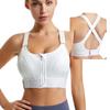 Women Sport Bras Plus Size Crisscross Shockproof Front Zipper Wireless Underwear Run Vest for Female Yoga Sport Bra Intimates Fitness Bralette