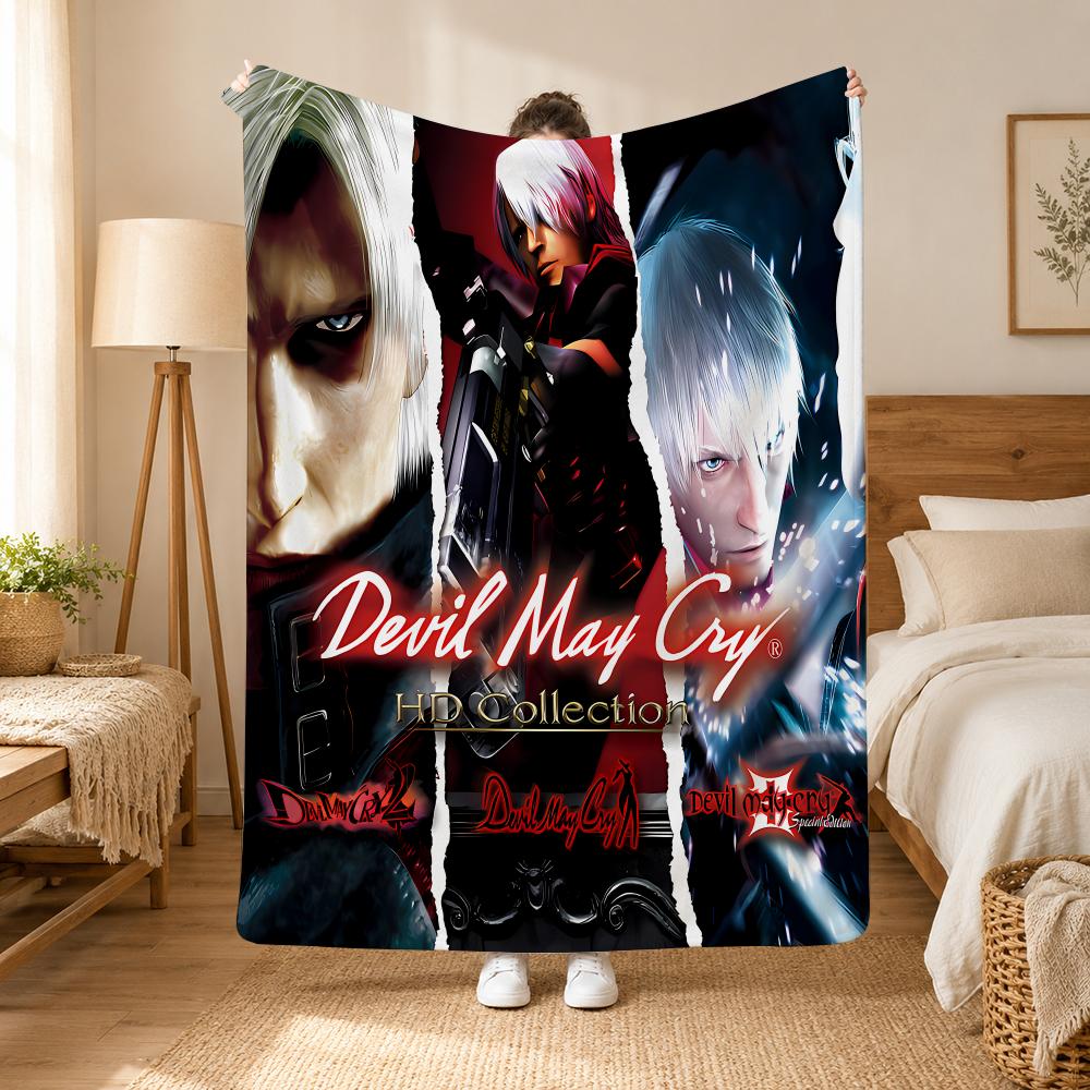 Devil May Cry Game Throw 240g flannel blanket, suitable for sofas, beds, offices, exquisite gift blankets