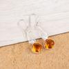 Цитрин Драгоценный камень 925 Стерлинговое серебро Ювелирные изделия Ручной работы Женский подарок Серьги 1,90" EE-46-1