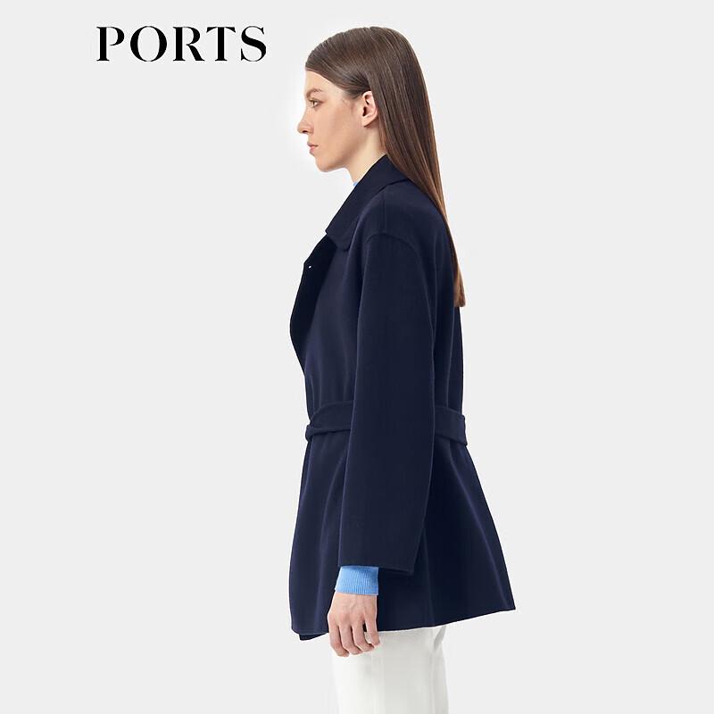 Ports Женское классическое пальто из смесовой шерсти с поясом