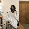 Spring Autumn Solid Simple Oversized T-shirts Harajuku Long Shirts Women Kawaii White Yellow Long Sleeve Tops