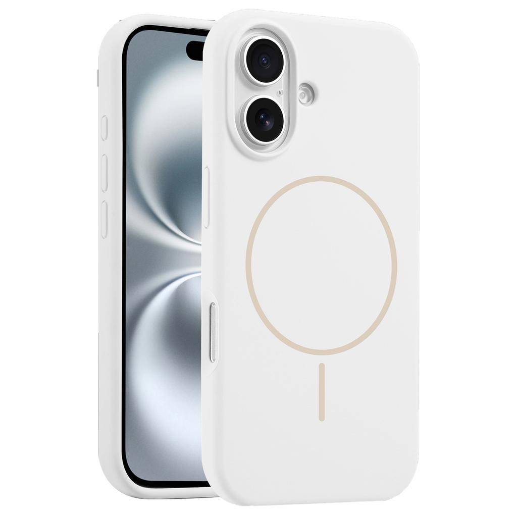 For iPhone 16 Case Compatible with MagSafe Liquid Silicone Anti-Drop Phone Cover - Sapphire