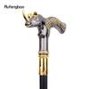 Золотисто-черная голова носорога, модная трость, декоративная трость, косплей, винтажная вечеринка, модная трость, посох 91 см
