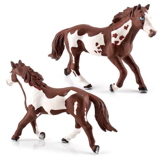 Miniature Horses Toy Detailed Texture High Simulation Decoration Accessories Farm Miniature Horses Animal Model Toy for Kids