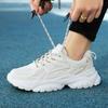Женская спортивная обувь с толстой подошвой и сеткой, модная и легкая, увеличенного размера, женская обувь, мужские кроссовки