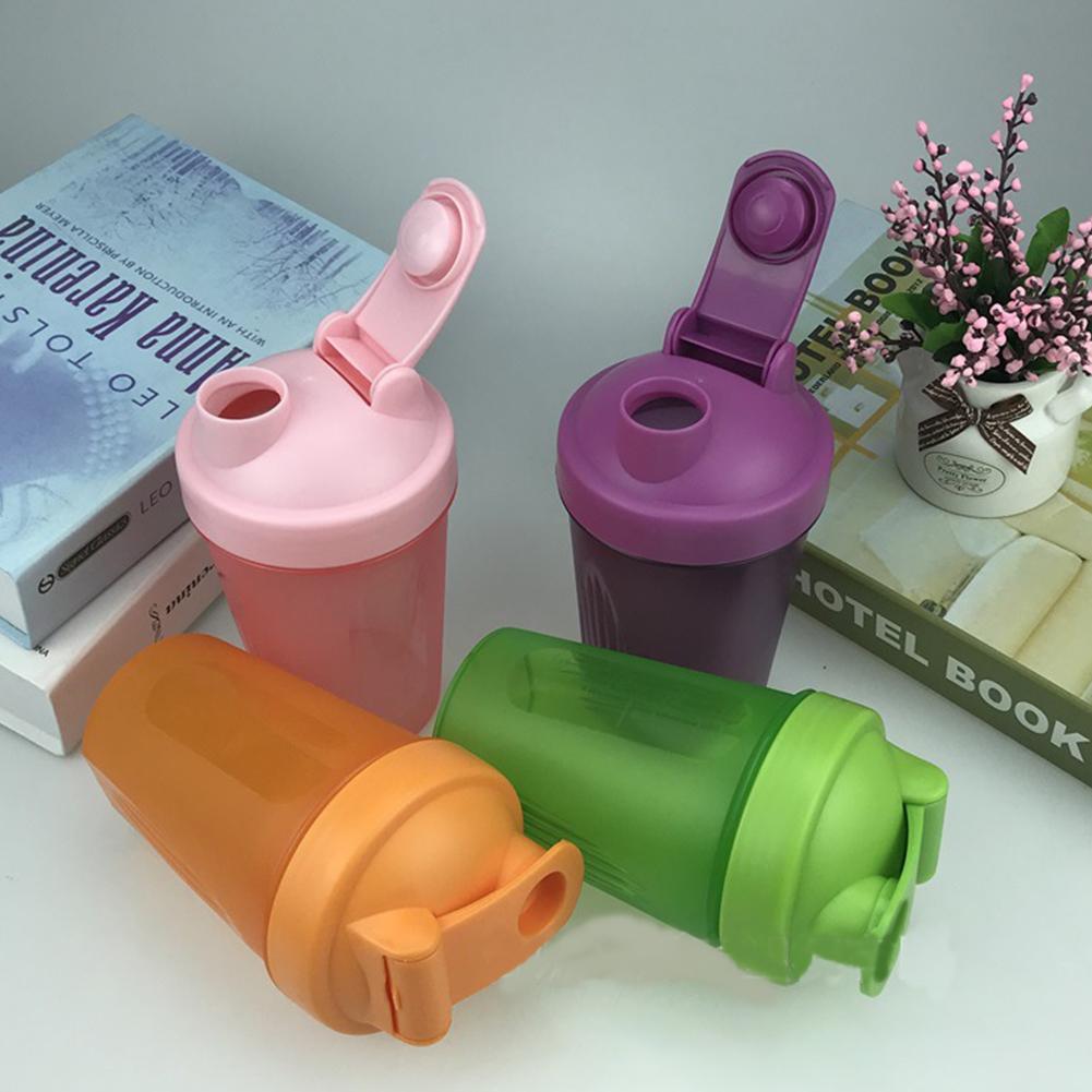 400ML Water Cup Sport Outdoor Bottle Cup Colorful Albumen Powder Stirring Cup Gift Kettle