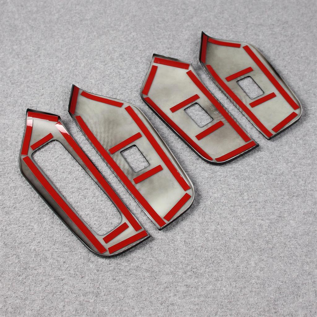 RUIQ Toyota New Prius 60 Series Exclusive Interior Door Window Button Switch Panel Cover Garnish Toyota Prius Exclusive Design Fiber Black (Carbon