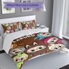 3pcs labubu pattern bedding set duvet cover set includes duvet cover &pillowcases, perfect all season bedroom decoration & gift