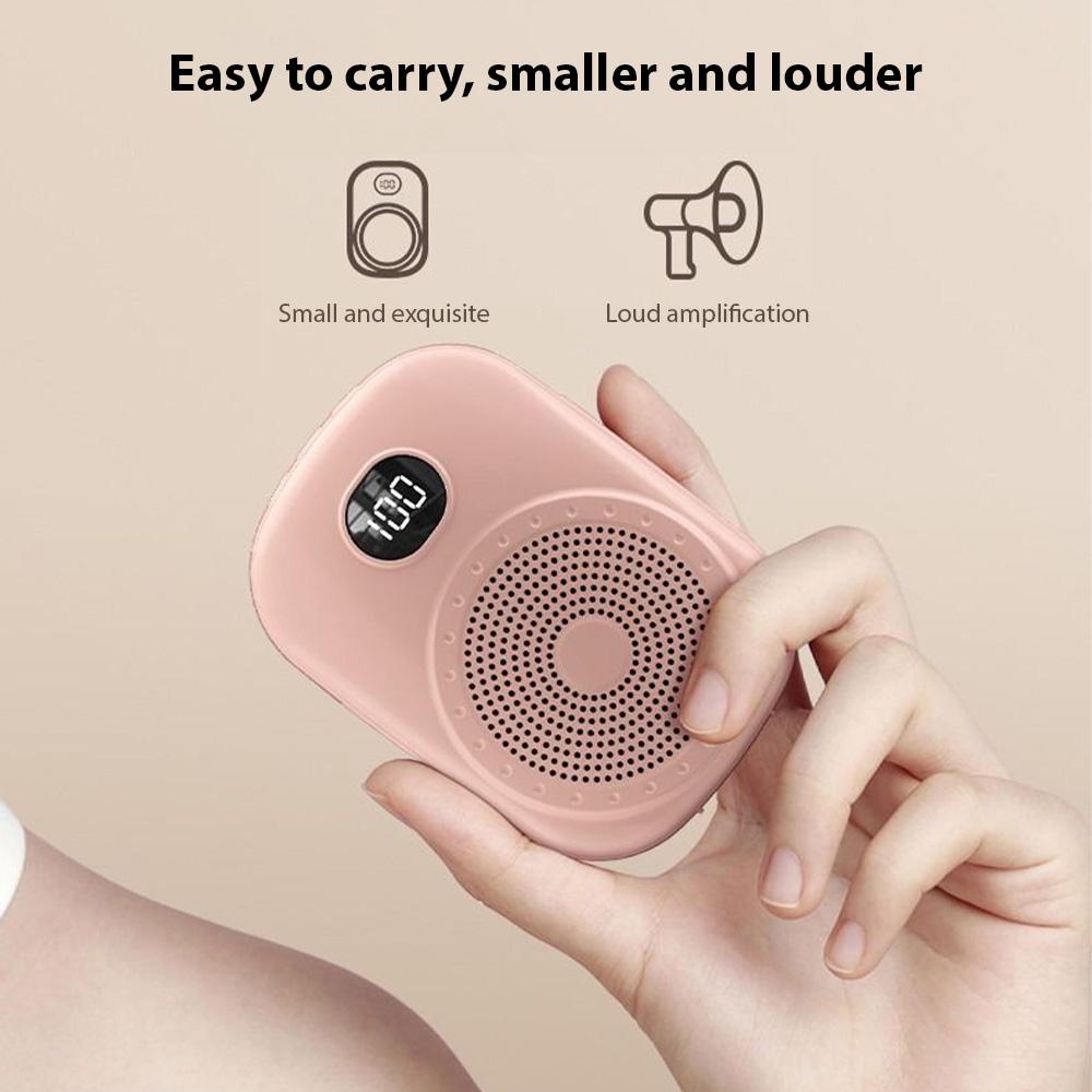 Voice Amplifier Portable Megaphone PA System with Wired Head Mounted Microphone BT Wireless