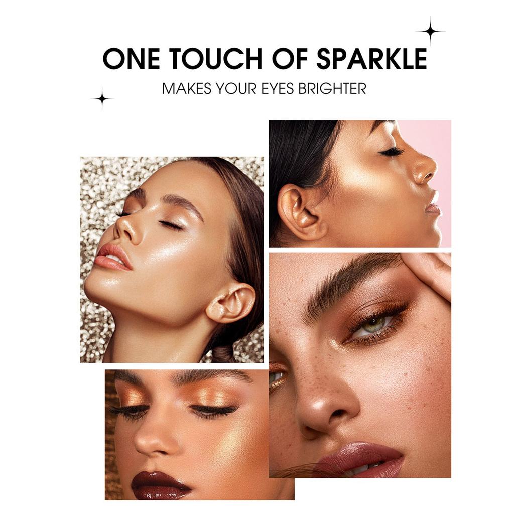 Нейтральные тени для век Румяна Жемчужно-коричневый Макияж Плоскость Блестящий бальзам Тени для век Карандаш Водостойкий Долговечный Высокопигментированный 2 г