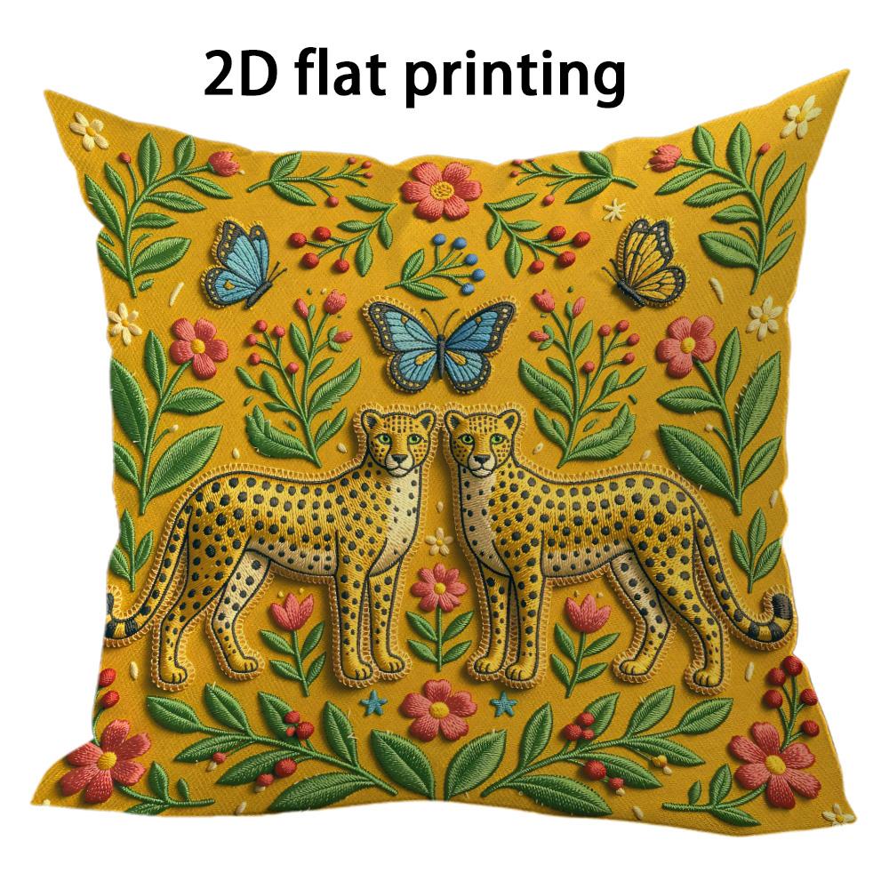 Bohemian floral style theme Doublesided Printed pillow cover Short plush Suitable living rooms bedrooms throw cushion cover
