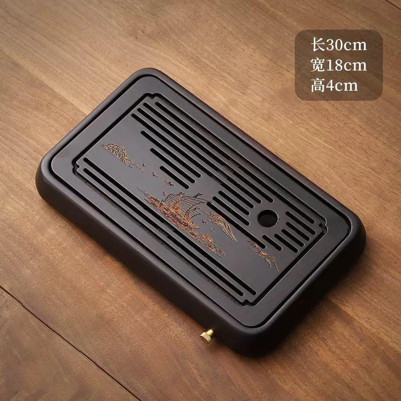 GIANXI Chinese Tea Ceremony Bamboo Tea Tray Tea Table Dry Brew Tea Table Decoration Storage Tray Coffee Tea Set Tea Sea Drainage