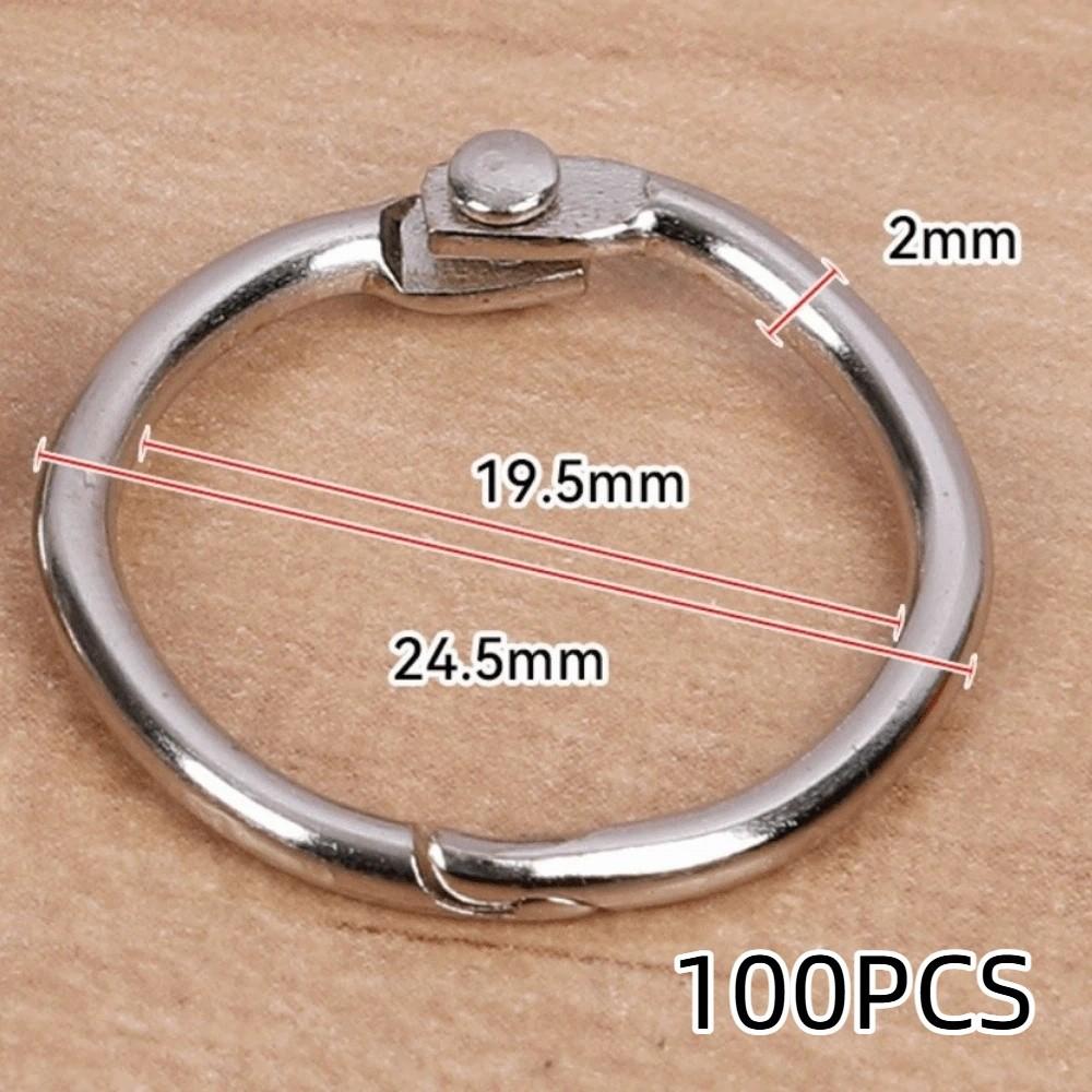 50/100Pcs O Ring Metal Binder Ring Sturdy Paper Binder Ring Loose Leaf Ring  School Office Supplies
