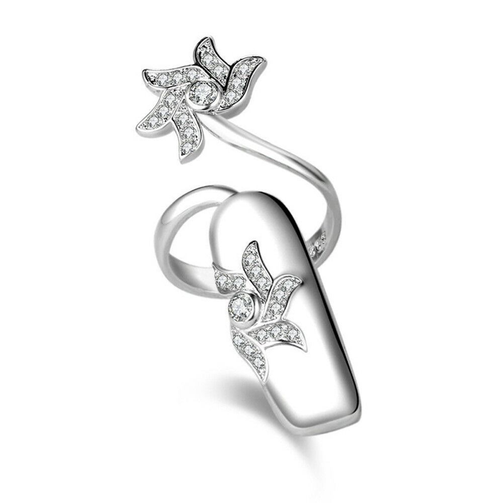 Opening Ring Girl Gift Zinc Zinc Alloy Finger Ring Fashion Jewelry Fingernail Protective Women Nail Ring