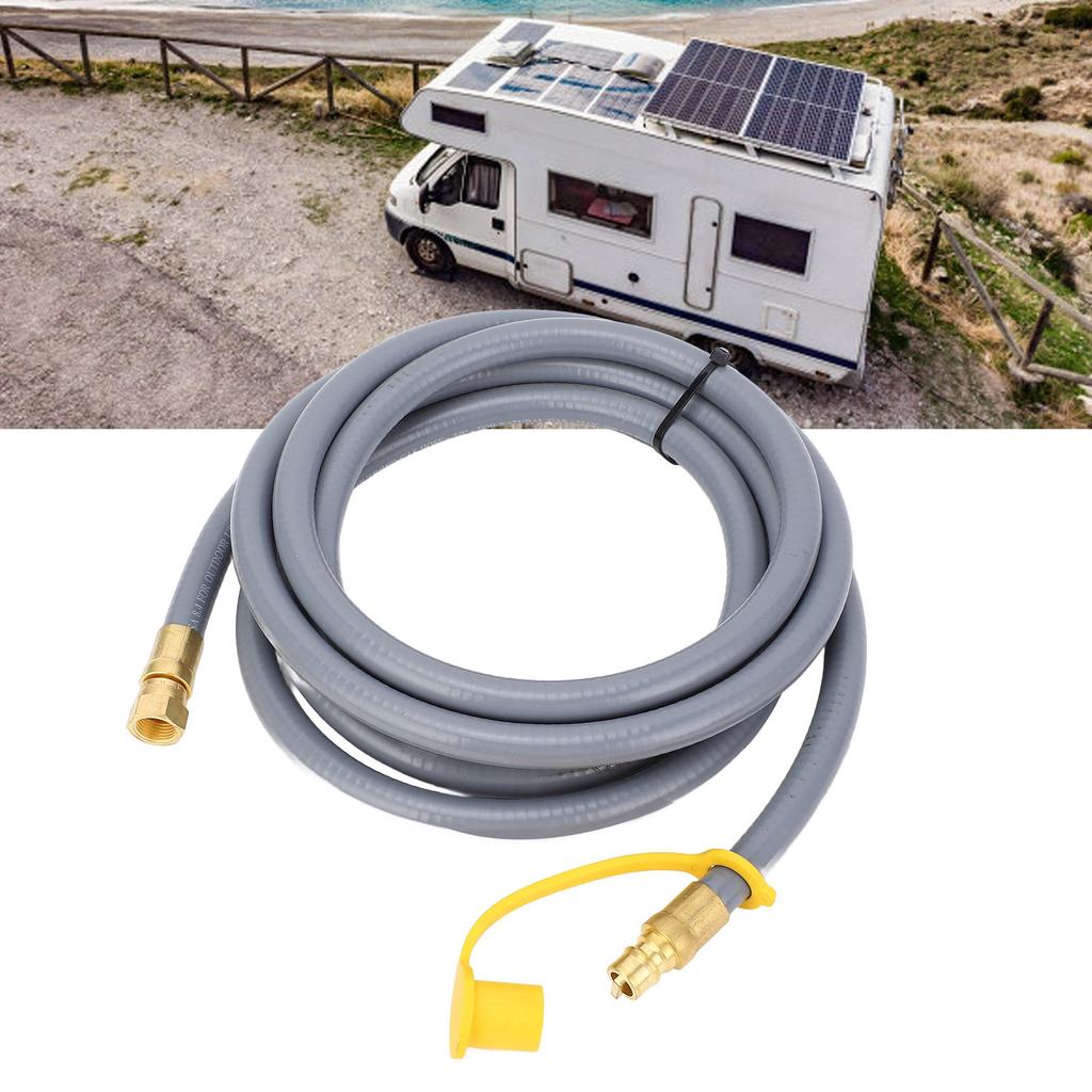 Шланг для газового гриля 12 футов 1/2 дюйма резиновый удлинитель для газового шланга для автофургона с быстрым соединением для путешествий