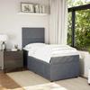 Maison Exclusive - Sommier à lattes de lit et matelas Gris foncé 90x200 cm Velours