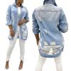 Denim Women's Plus Size Jacket Fashion Casual Women's Denim Jacket