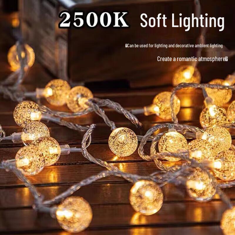 Outdoor LED Crystal Ball String Lights