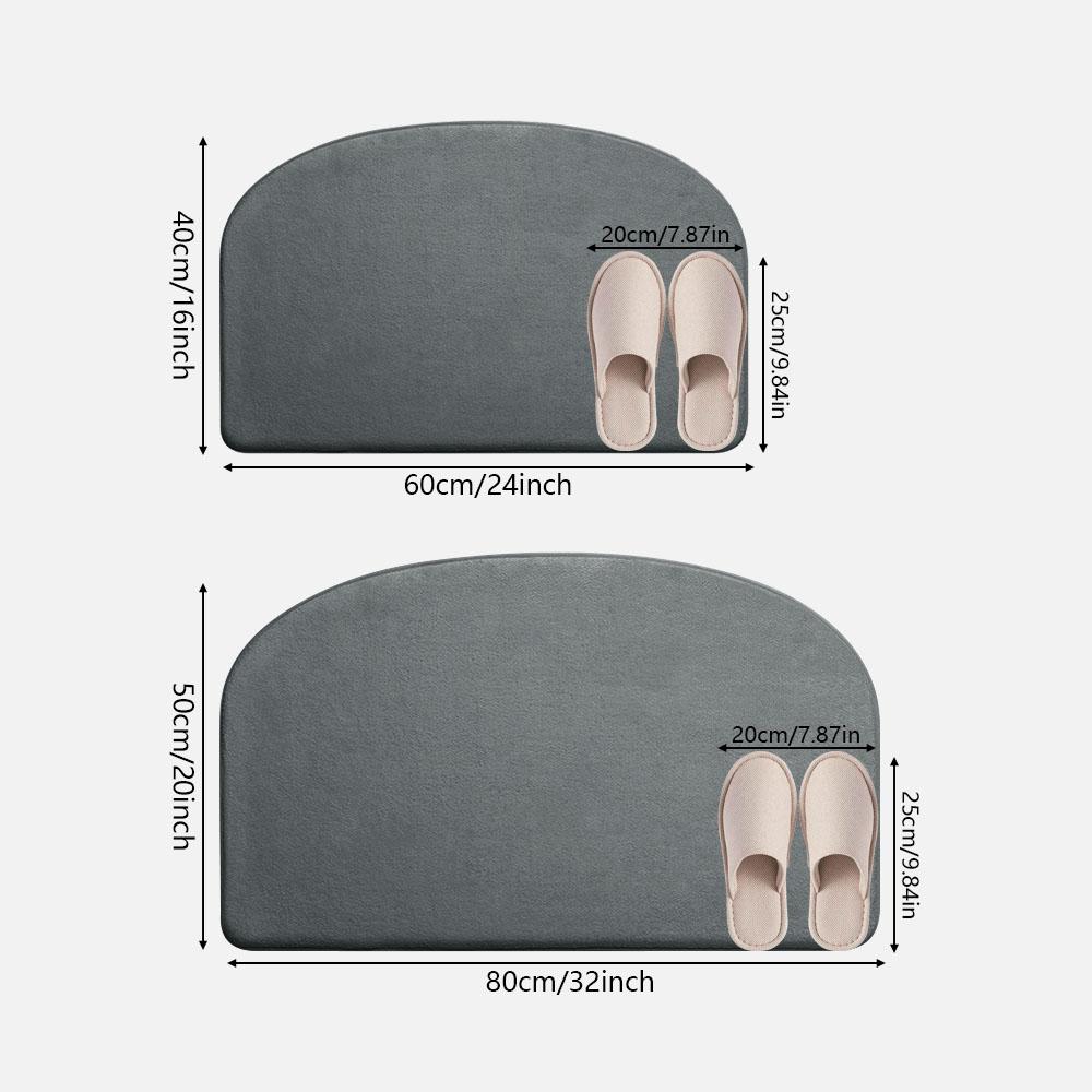 1шт губчатый большой круглый угловой коврик для ванной, декоративный коврик для двери спальни гостиной