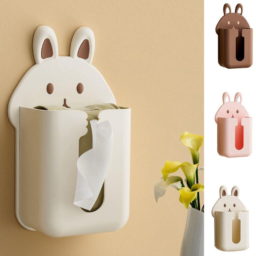 Настенный ящик для бумаги, прямоугольный ящик для хранения полотенец, коробка для салфеток с изображением кролика, кухня