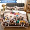 Kpop music 3pcs K-pop music group Bedding set,Ideal for Bedroom, Dormitory,Including Duvet Cover And 2pcs Pillowcases,Fan gifts