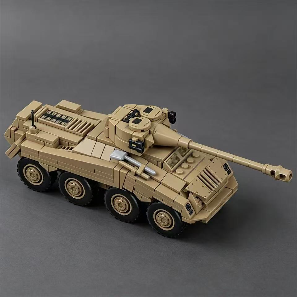 WW2 German Army Heavy Armored Vehicle Model Assembly Military Building Blocks Bricks Educational Toys Boys Childrens Birthday New Year Gifts
